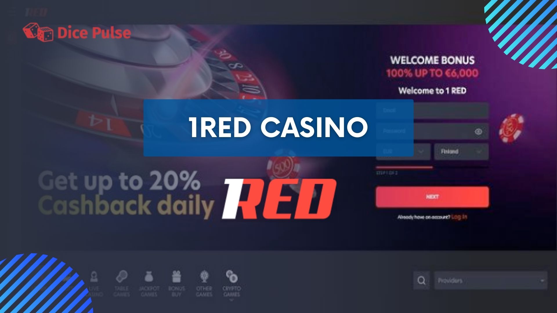 Overview Platform 1Red Casino: register and login, casino games, payment options