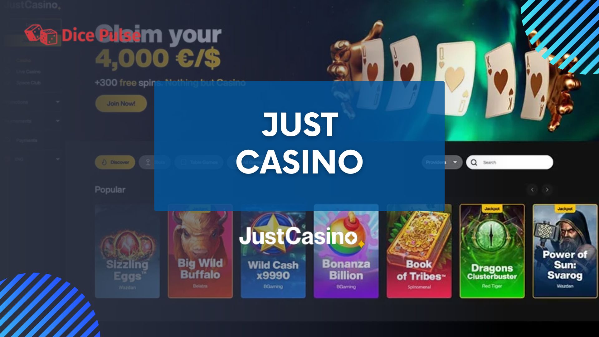 Unbiased Just Casino Review Reveals All - 1500 Games, Bonuses, Jackpots